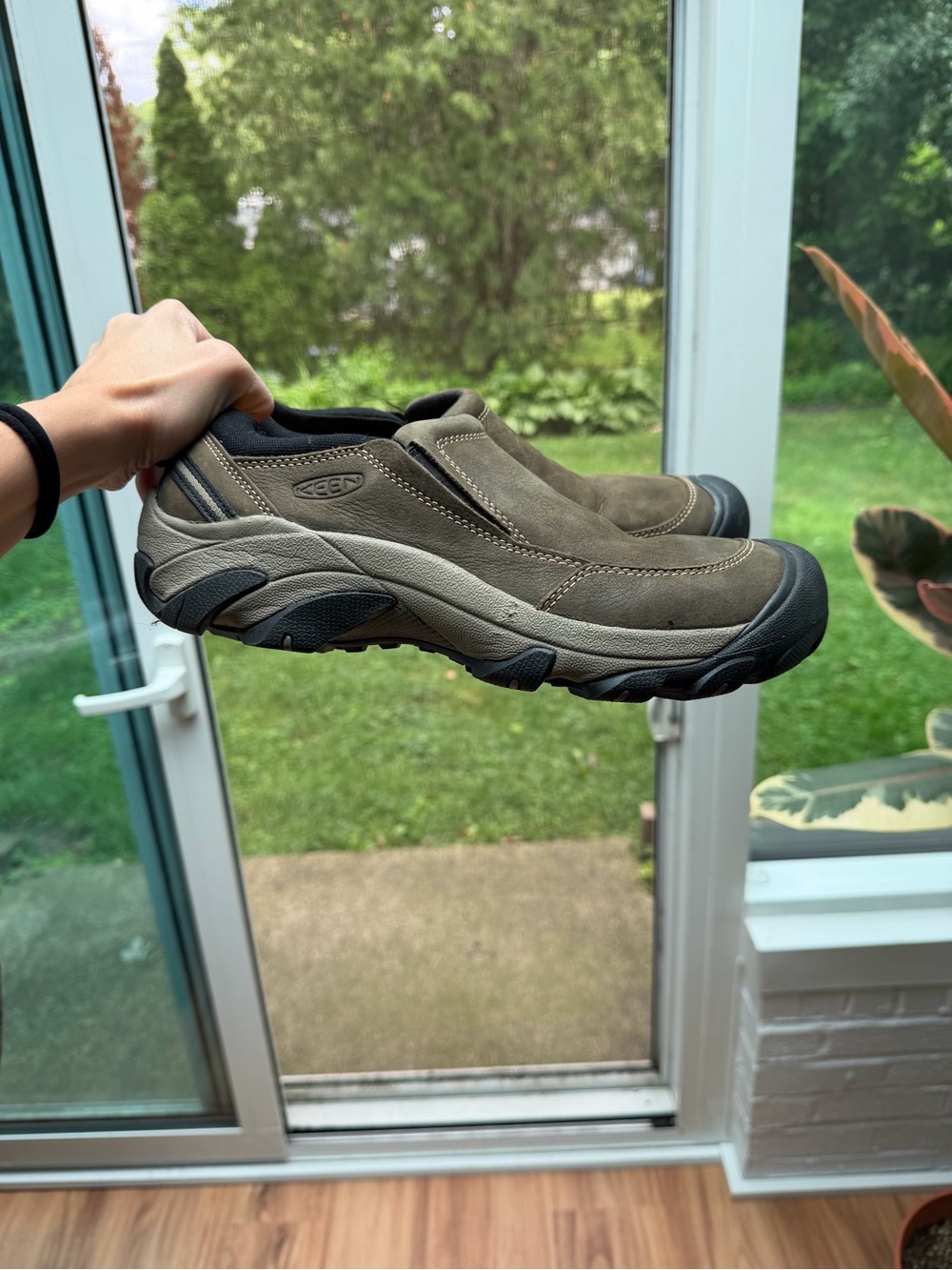 KEEN Olive Green Slip-On Men's Casual Hiking Loafer